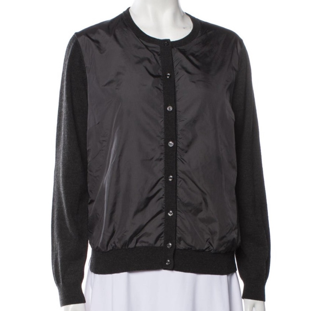 Moncler Women Dark Gray Cardigan Size M